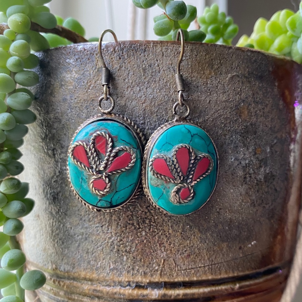 Genuine gemstone earrings